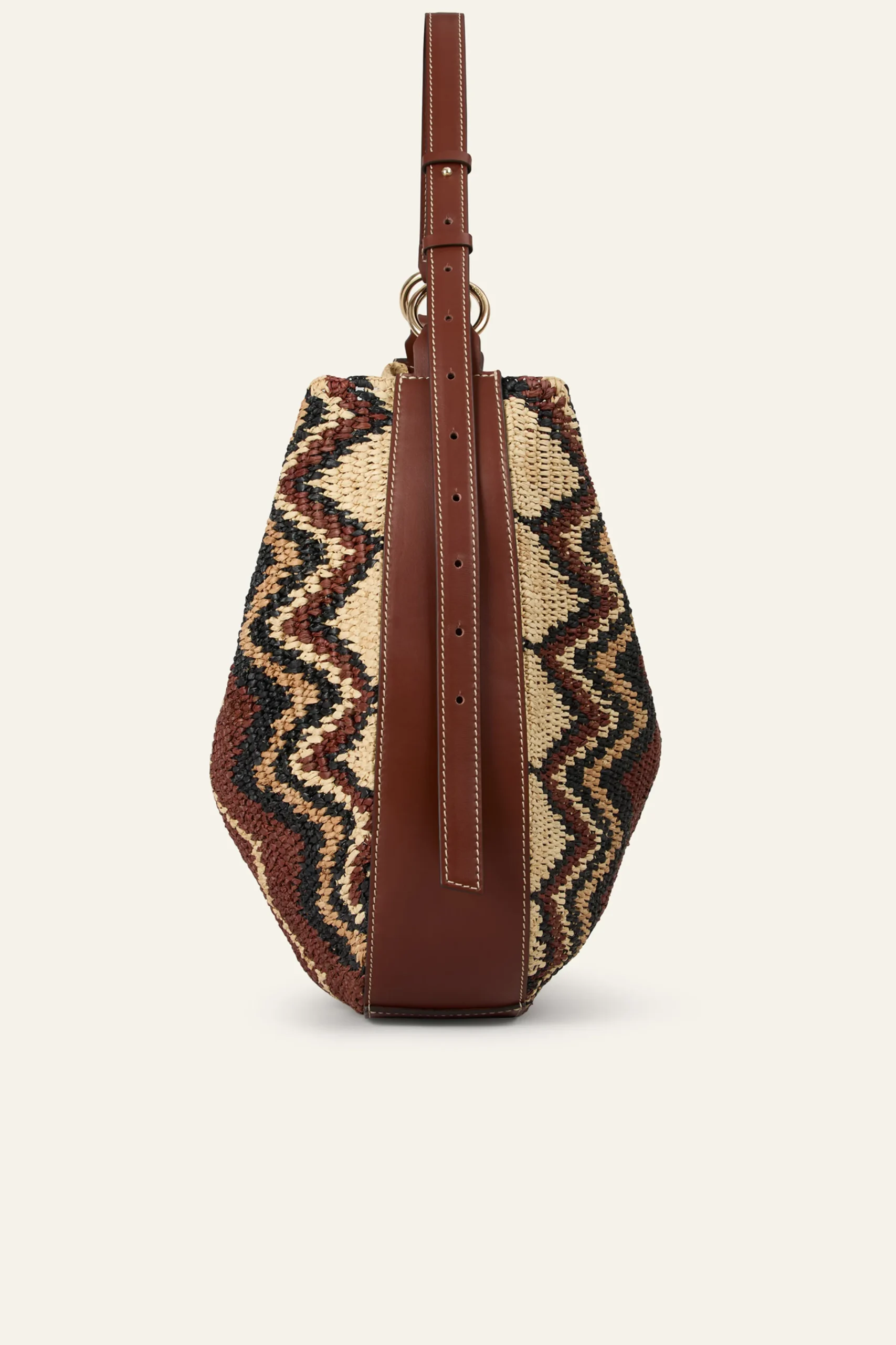 Ba&Sh ARYA bolso hobo de rafia NEGRO Online