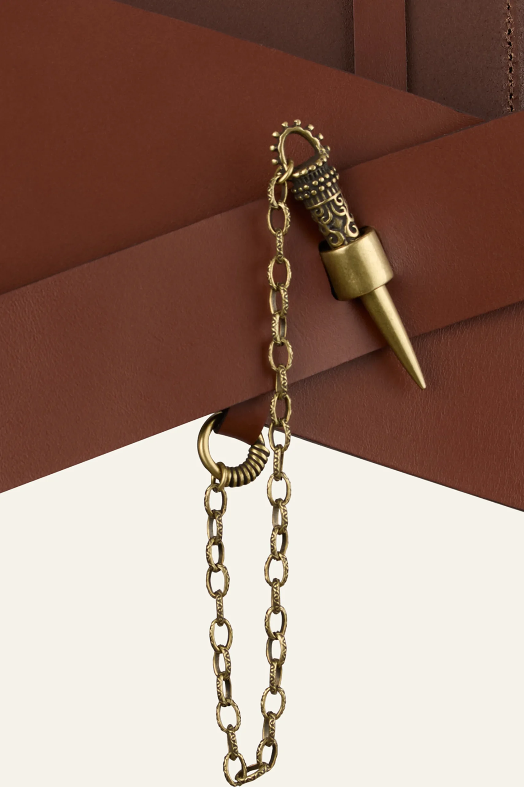 Ba&Sh BAINA cinturón de cuero € 185 MARRON New