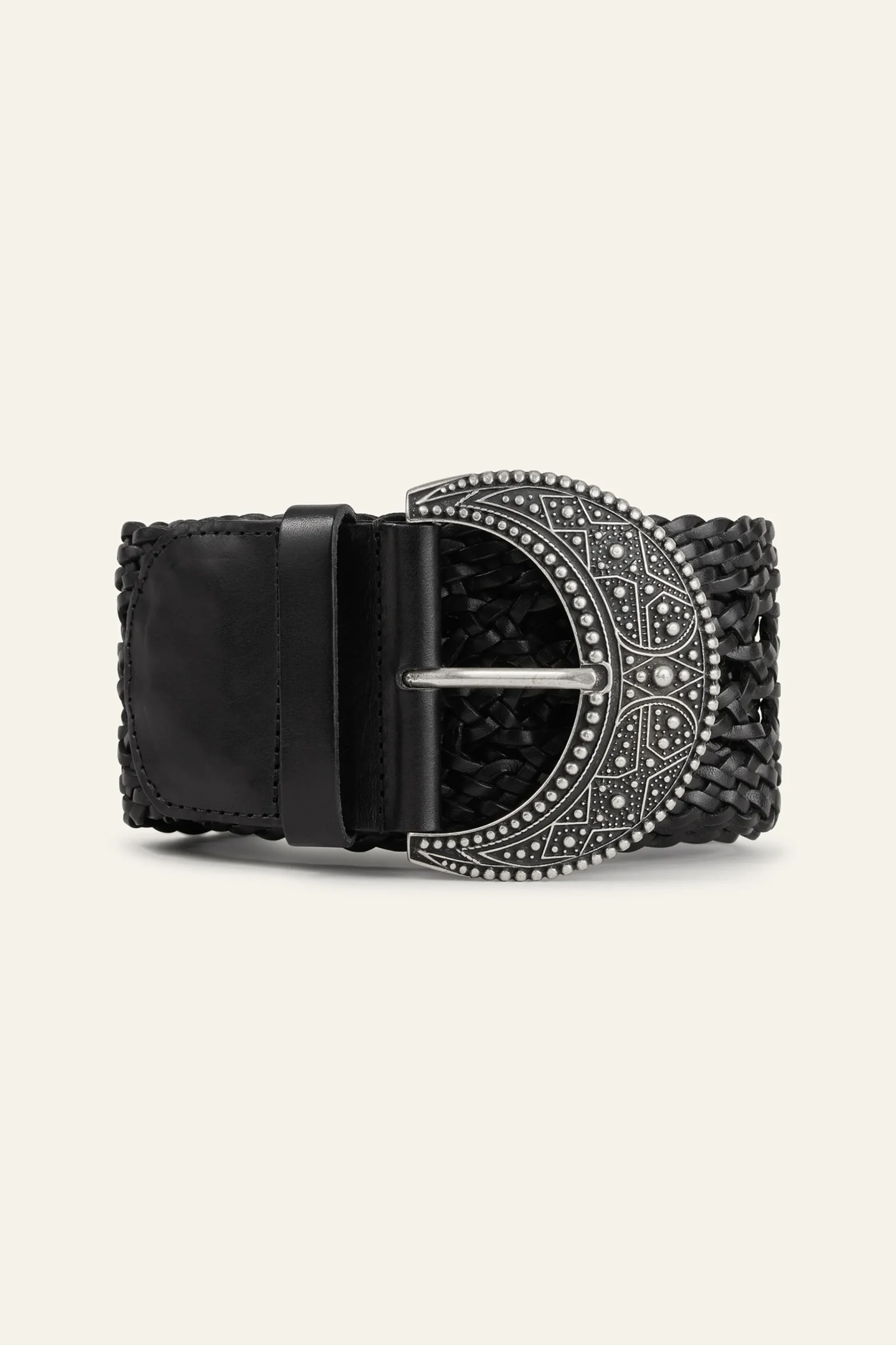 Ba&Sh BALMY cinturón de cuero trenzado € 185 € 129,50 NEGRO Best