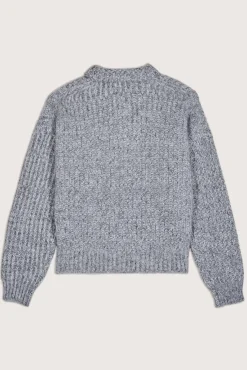 Ba&Sh BALTAN suéter con cuello camionero GRIS Clearance