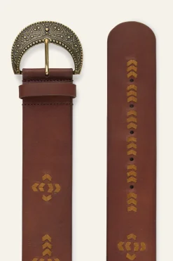 Ba&Sh BANHA cinturón de cuero trenzado € 160 MARRON Discount