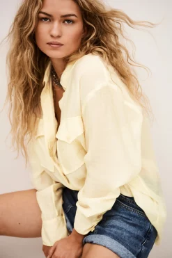 Ba&Sh BAO SHIRT AMARILLO Hot