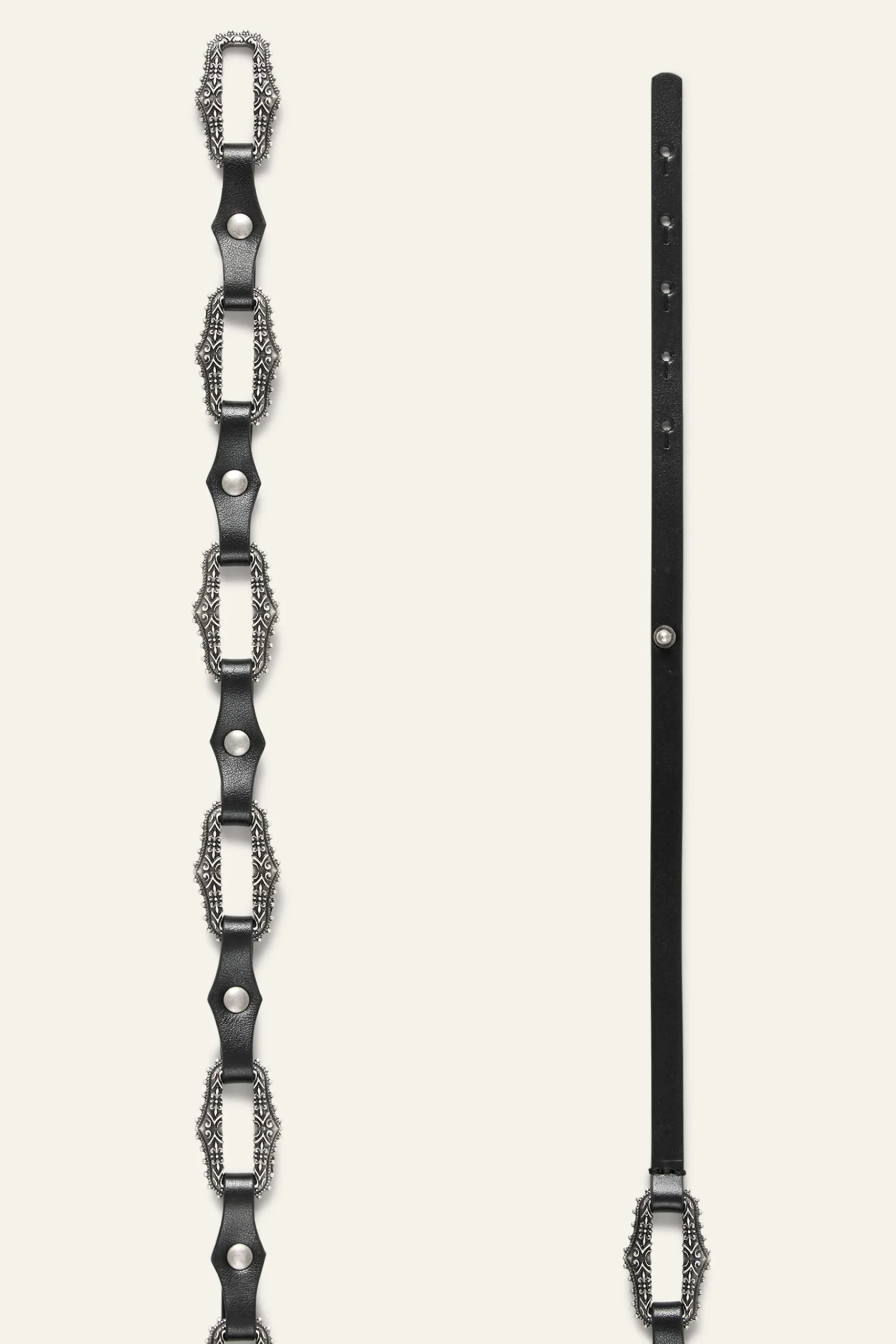 Ba&Sh BAPTISTE cinturón de cuero con joyas € 135 € 94,50 NEGRO New