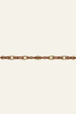 Ba&Sh BAPTISTE cinturón de cuero con joyas € 135 MARRON Clearance