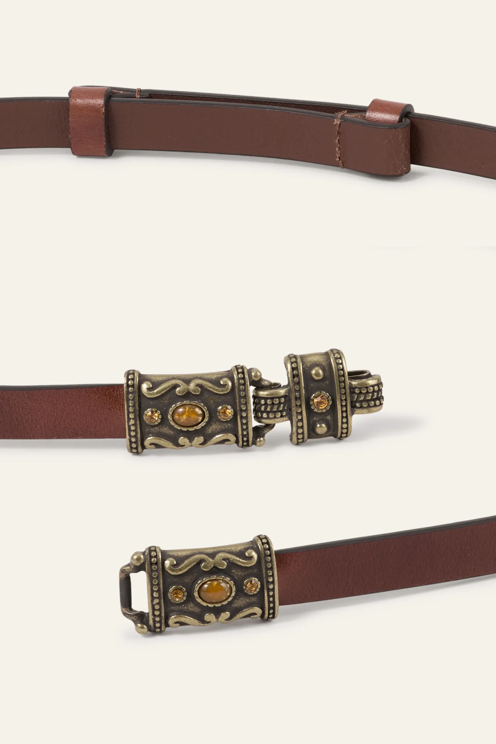 Ba&Sh BARA cinturón de cuero € 155 MARRON Clearance