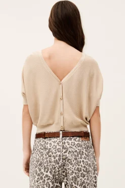 Ba&Sh BASEM suéter de manga corta € 4 BEIGE Outlet
