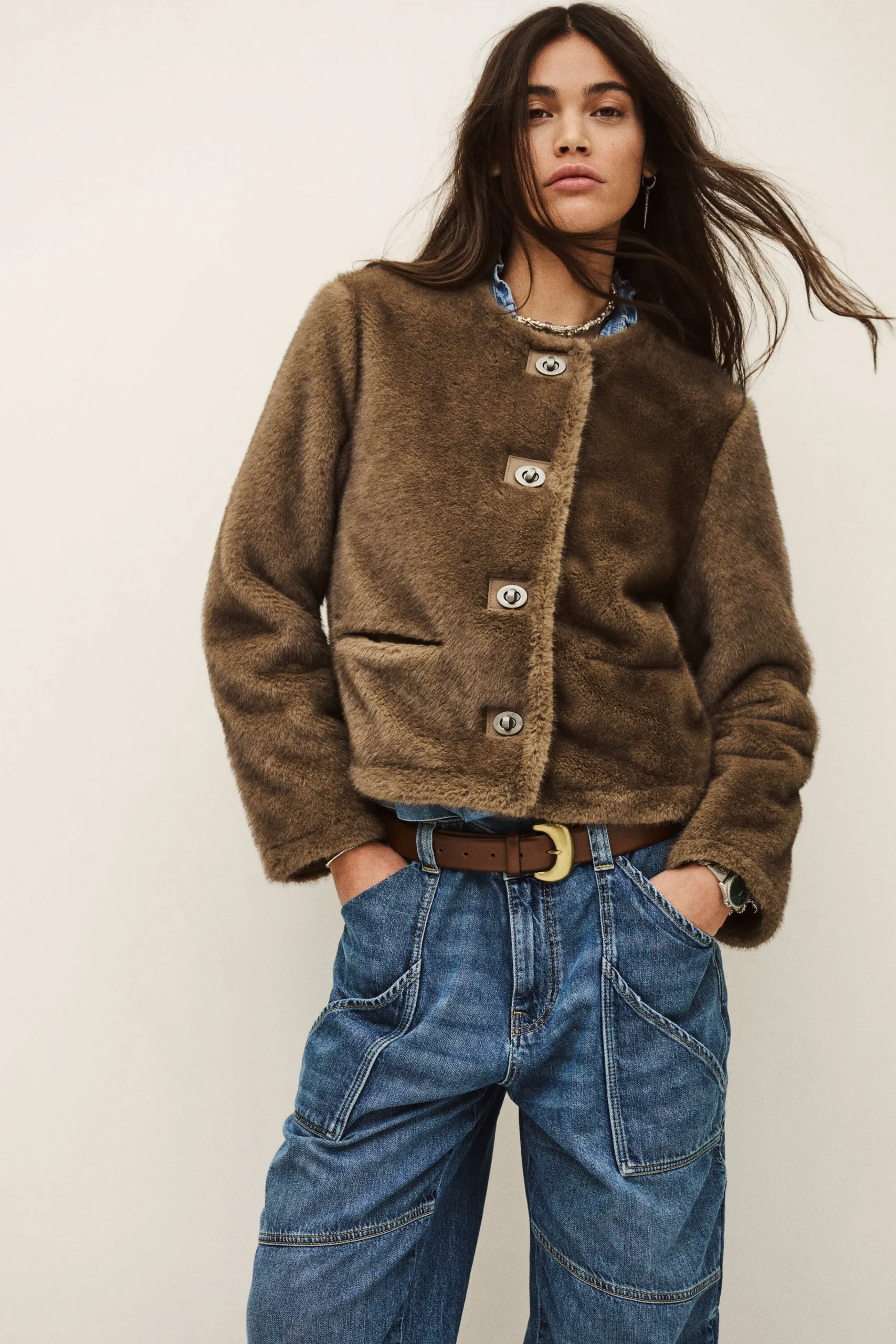 Ba&Sh BASIL chaqueta recta GRIS Sale