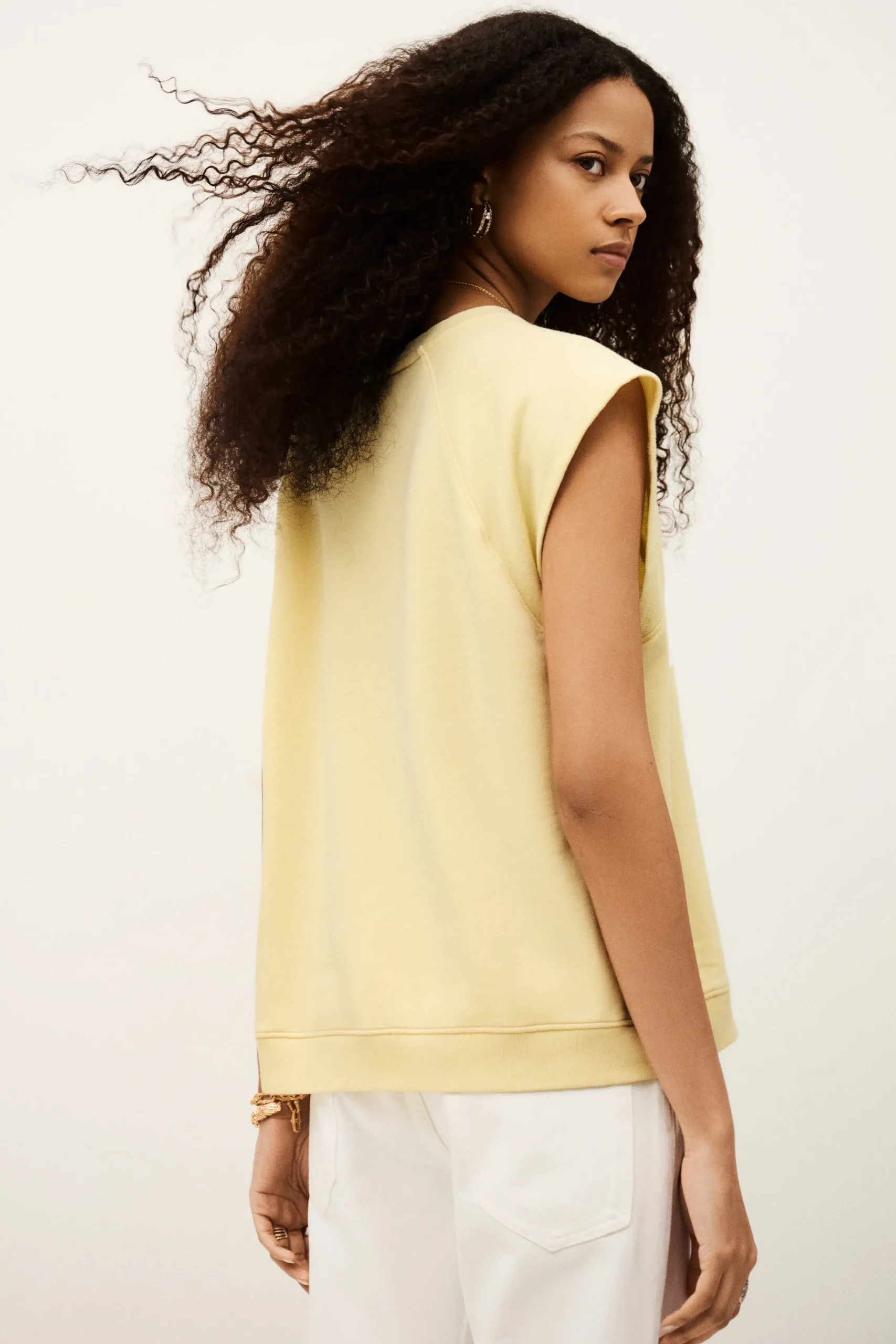 Ba&Sh BEATA sudadera sin mangas AMARILLO Online