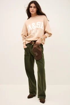 Ba&Sh BENJAMIN sudadera de algodón estampada BEIGE Best