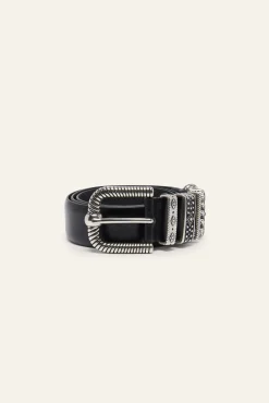 Ba&Sh BERKANE múltiples trabillas para cinturón € 145 NEGRO Discount