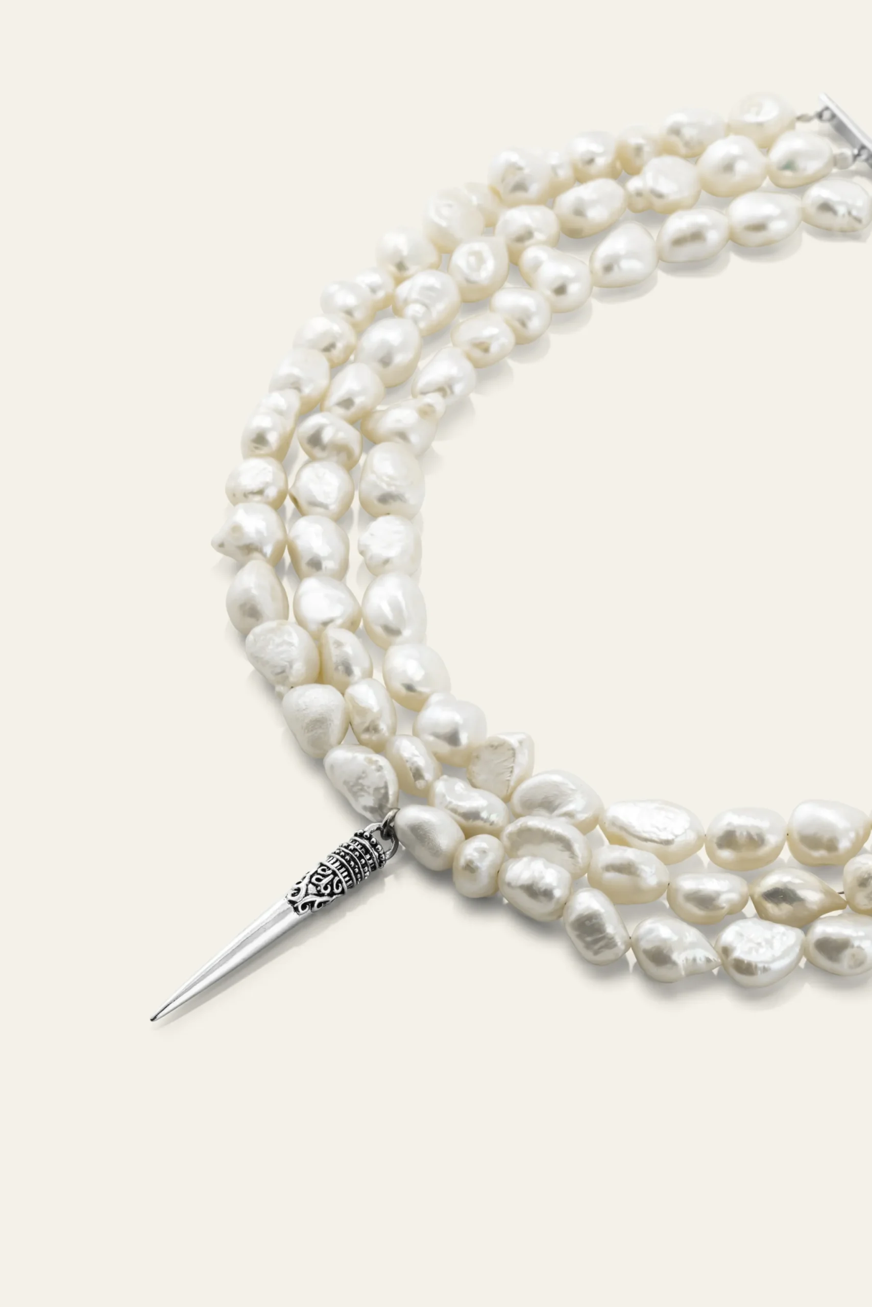 Ba&Sh BLANCA collar de perlas GRIS Online