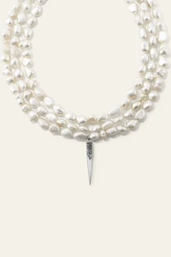 Ba&Sh BLANCA collar de perlas GRIS Online