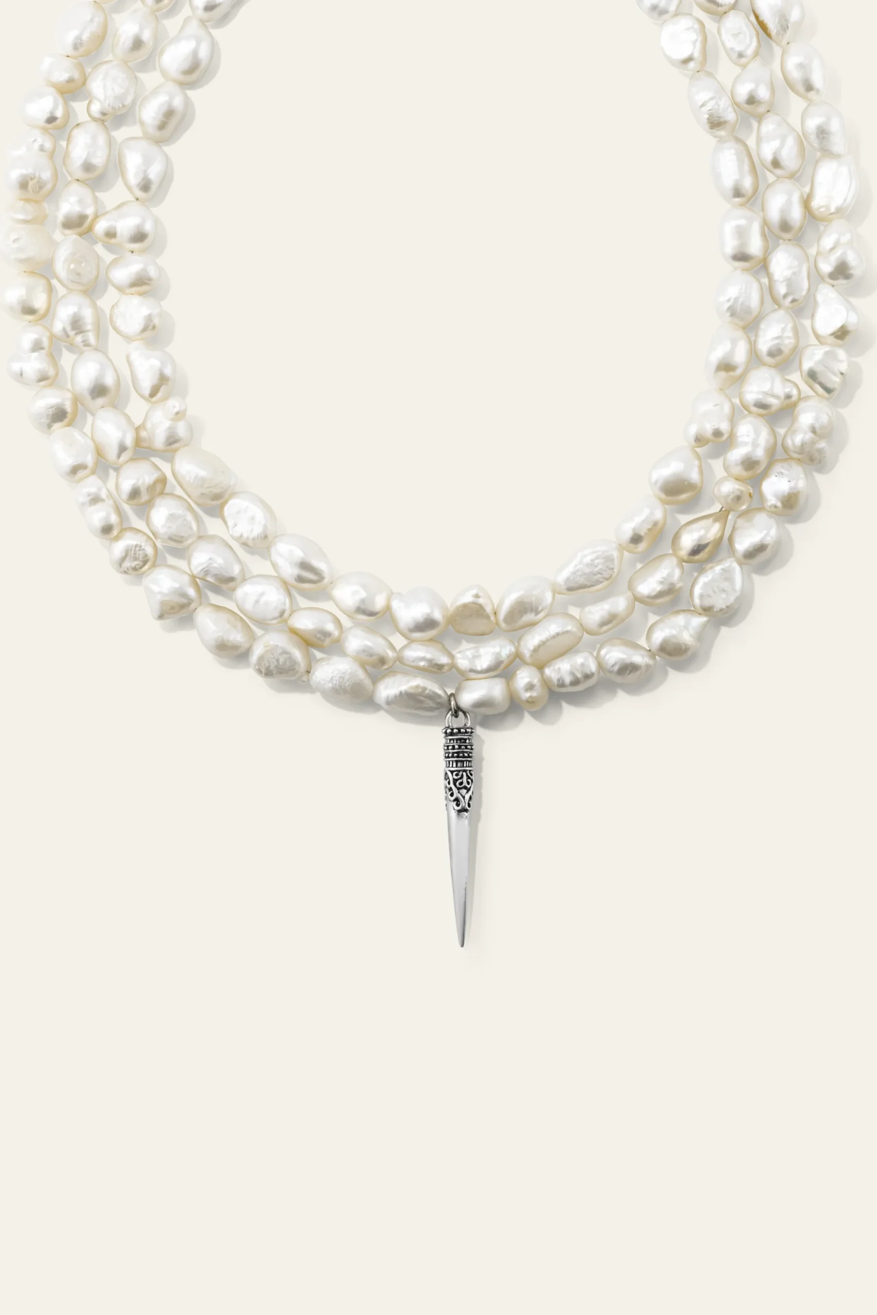Ba&Sh BLANCA collar de perlas GRIS Online