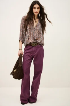Ba&Sh BONEY vaqueros anchos € 185 PÚRPURA New