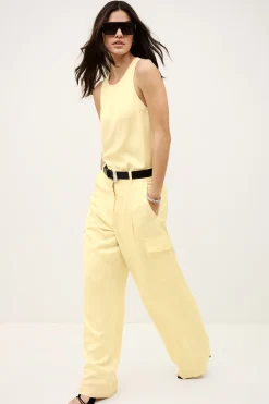 Ba&Sh CARY pantalón cargo ancho € 215 AMARILLO Best