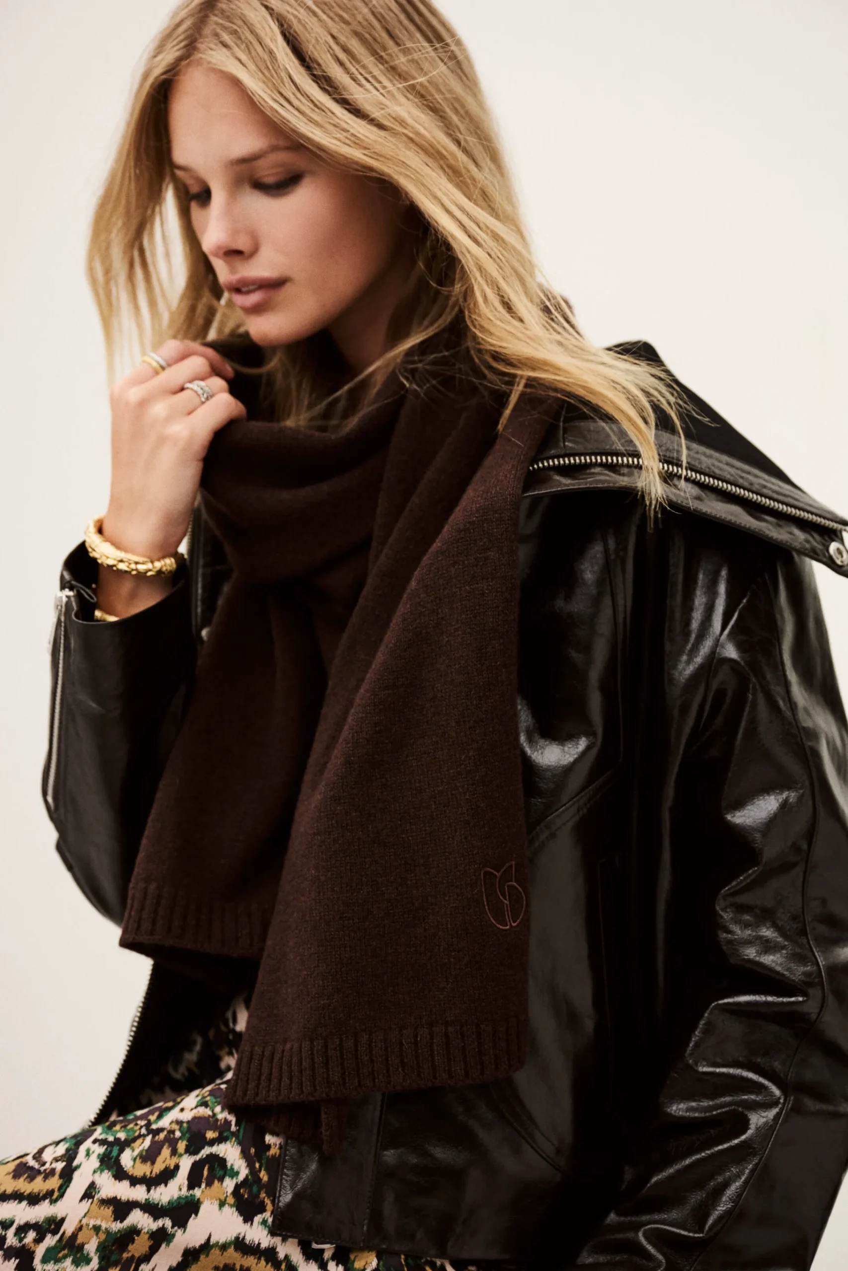 Ba&Sh COMIE bufanda rectangular MARRON Outlet