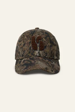 Ba&Sh HONI gorra de algodón estampada VERDE Best