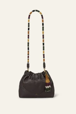 Ba&Sh JUNE bolso tote mini con cuentas MARRON Discount