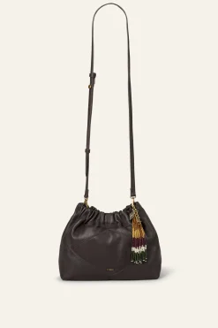 Ba&Sh JUNE bolso tote mini con cuentas MARRON Discount