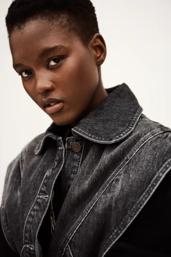 Ba&Sh MAX chaqueta vaquera oversize NEGRO Sale