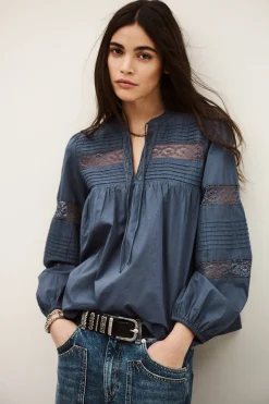 Ba&Sh NAMI BLOUSE AZUL Online