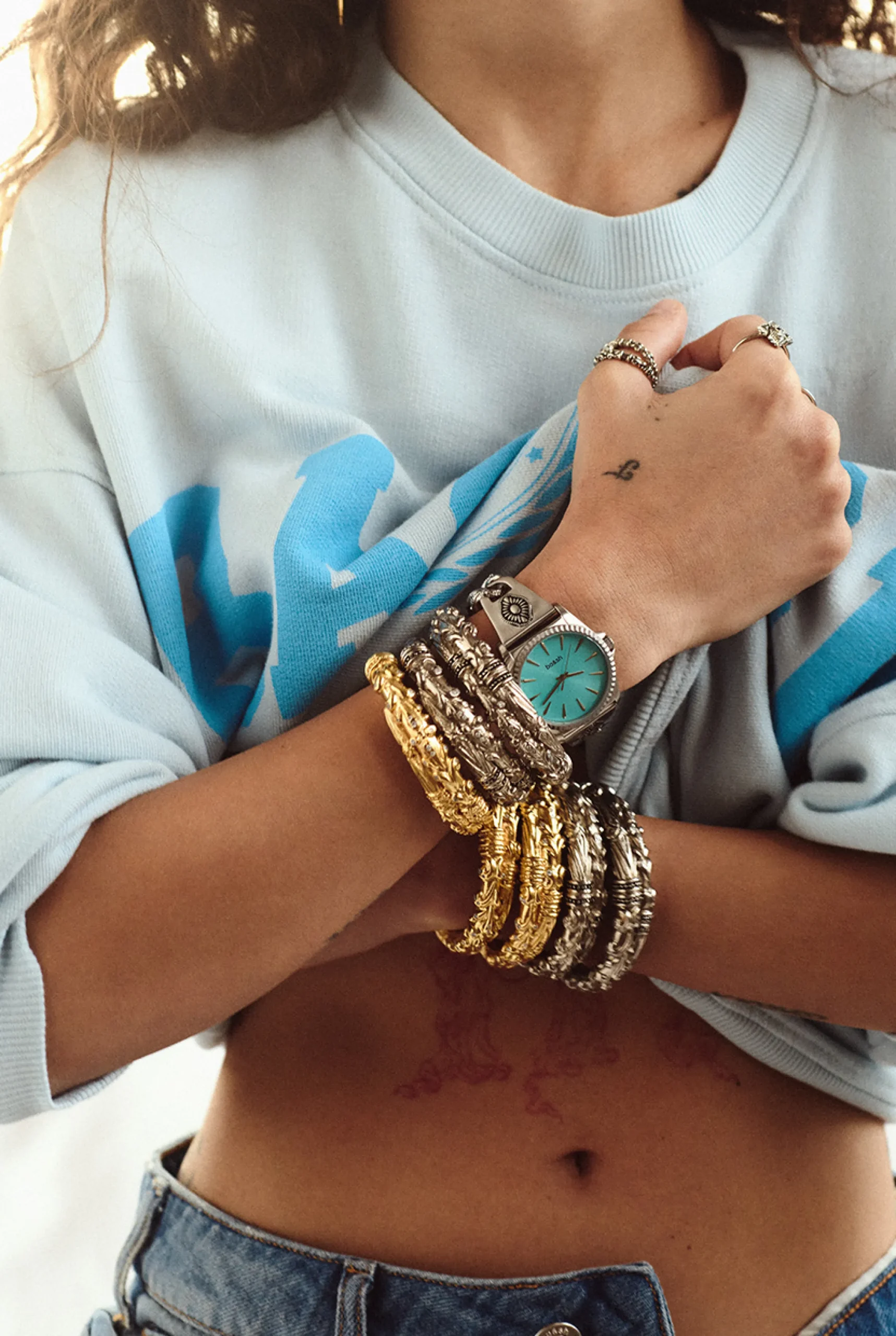 Ba&Sh RESET WATCH AZUL Best