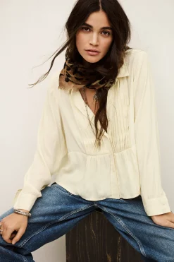 Ba&Sh RIATA camisa estampada BLANCO Clearance