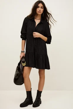 Ba&Sh ROSYNA vestido camisero corto NEGRO Best