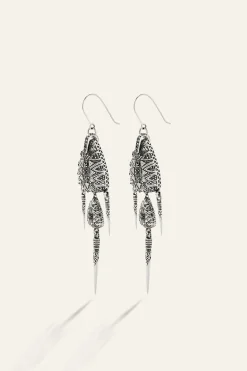Ba&Sh SAVY pendientes de plata GRIS Clearance