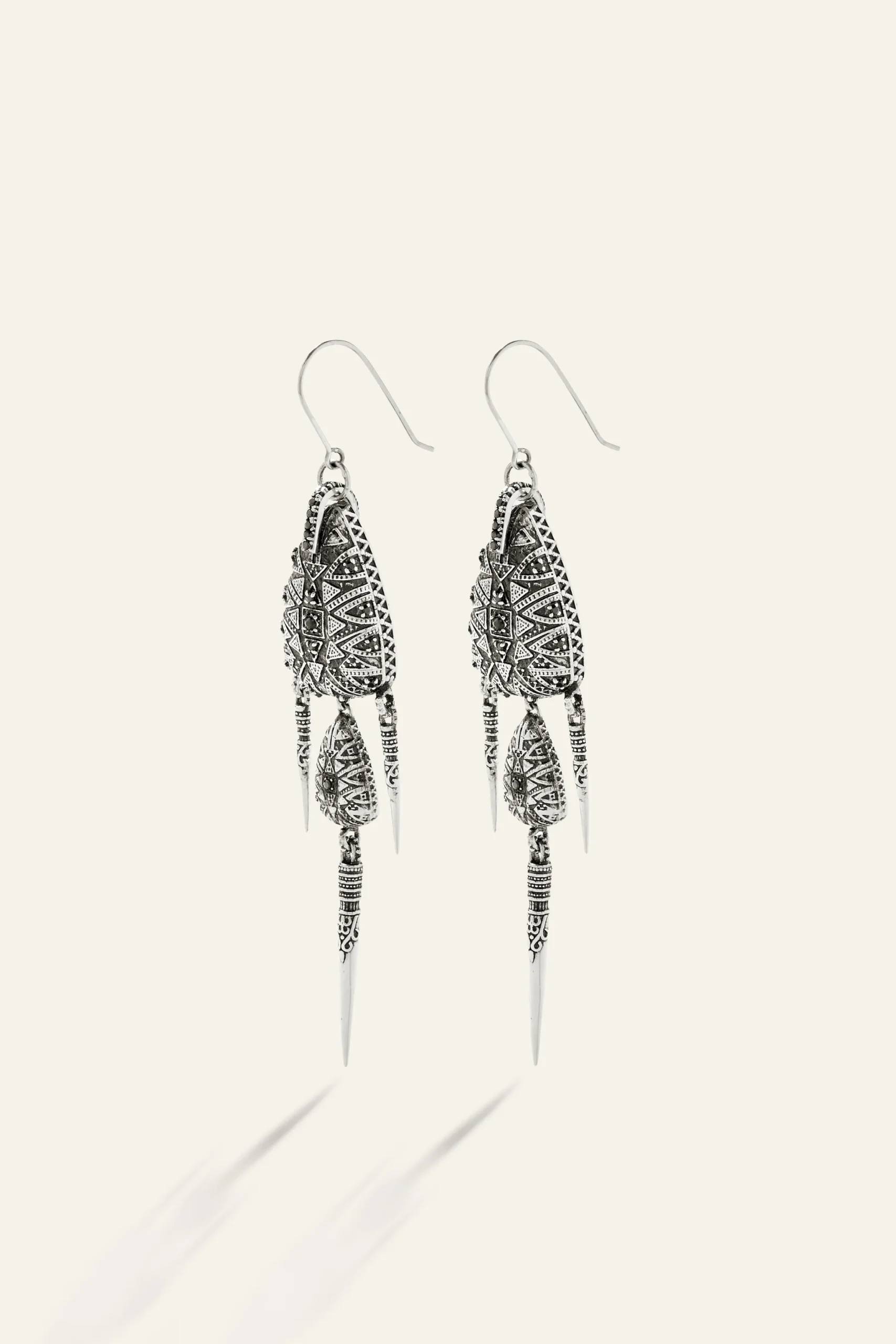 Ba&Sh SAVY pendientes de plata GRIS Clearance
