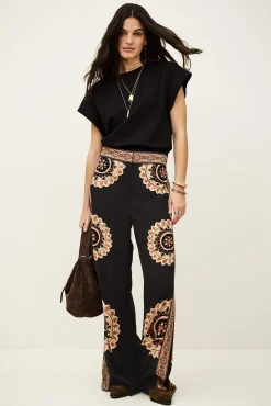 Ba&Sh VALLA pantalón acampanado estampado € 215 € 172 GRIS Discount