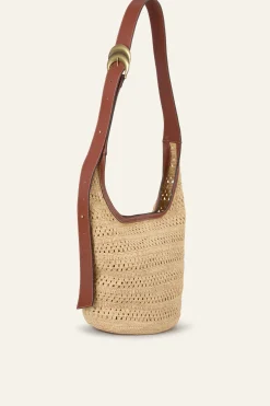 Ba&Sh YOUYOU bolso tipo saco trenzado MARRON